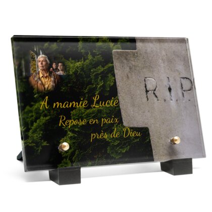 Plaque funéraire r-i-p-croix 9 Plaquedeces.fr
