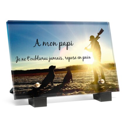 Plaque funéraire chiens-et-chasseur 17 Plaquedeces.fr
