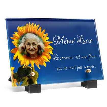 Plaque funéraire tournesol-au-soleil 15 Plaquedeces.fr
