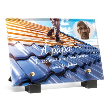 Plaque funéraire couvreur-sur-toitures 14 Plaquedeces.fr
