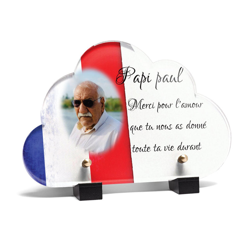 Plaque funéraire ancien-combatant-forme-nuage 30 Plaquedeces.fr
