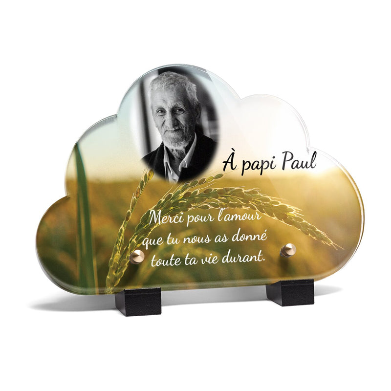 Plaque funéraire epis-de-ble-forme-nuage 2 Plaquedeces.fr
