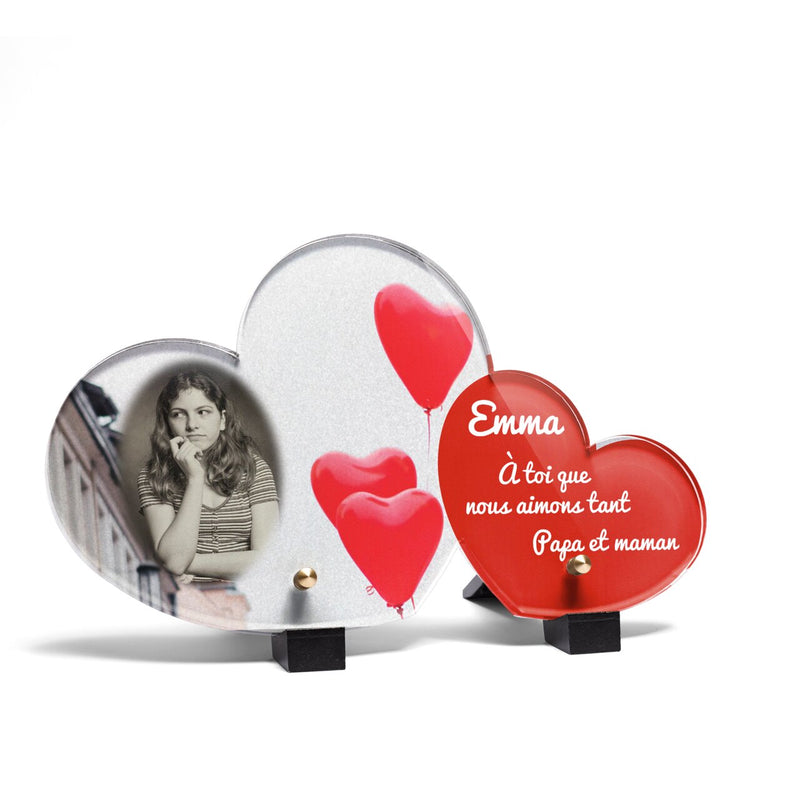 Plaque funéraire ballons-coeurs-forme-double-coeur 1 Plaquedeces.fr
