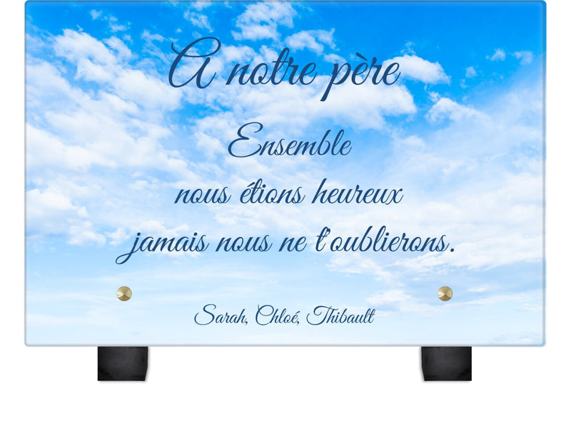 Plaque funéraire nuages 17 Plaquedeces.fr
