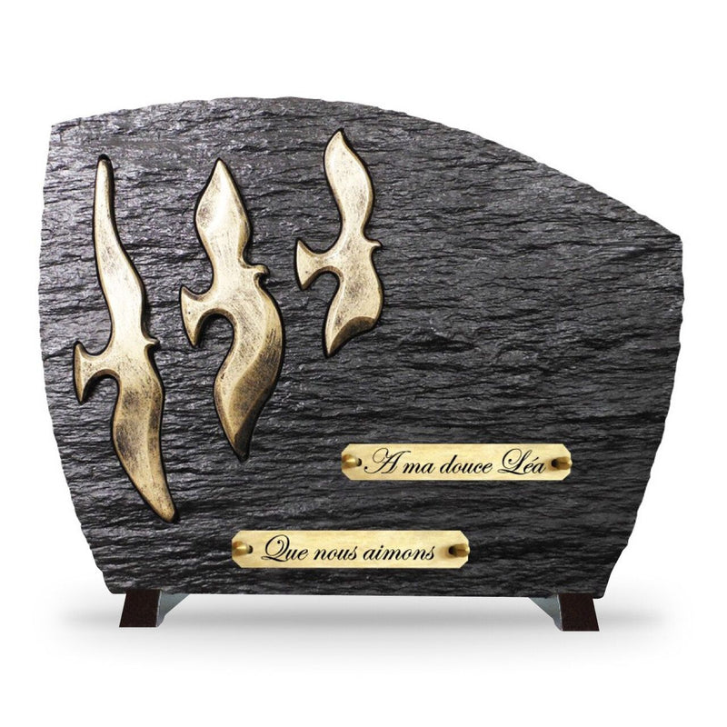 Plaque funéraire oiseaux-bronze 13 Plaquedeces.fr
