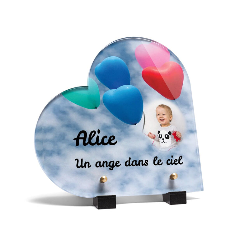 Plaque funéraire ballons-coeurs-forme-coeur 12 Plaquedeces.fr

