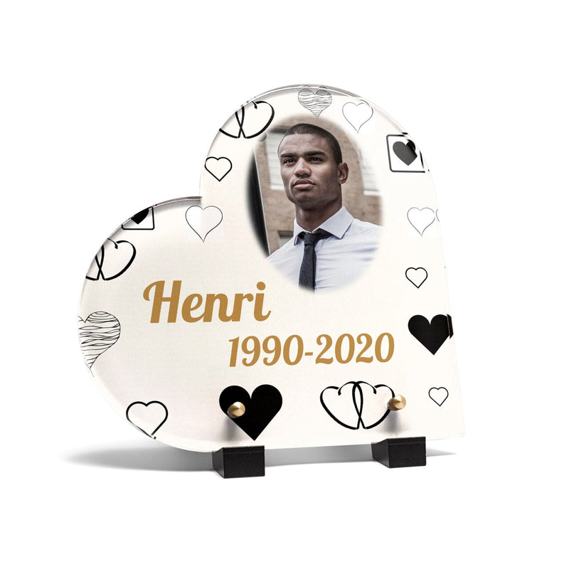 Plaque funéraire cadre-coeurs-forme-coeur 30 Plaquedeces.fr
