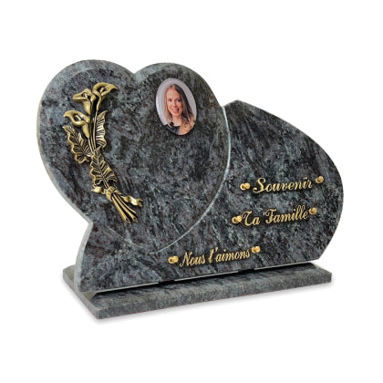 Plaque funéraire coeur-sur-presentoir 28 Plaquedeces.fr

