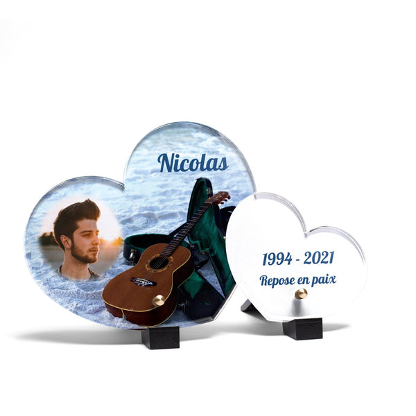 Plaque funéraire guitare-plage-double-coeur 9 Plaquedeces.fr
