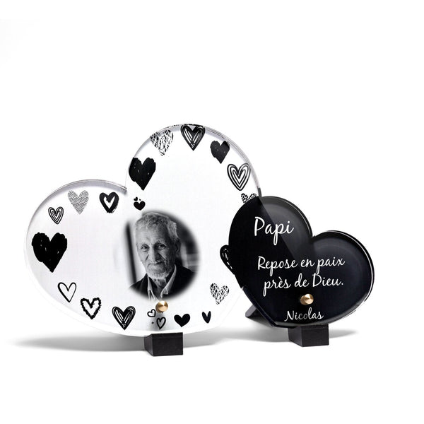Plaque funéraire cadre-coeurs-forme-double-coeur 10 Plaquedeces.fr
