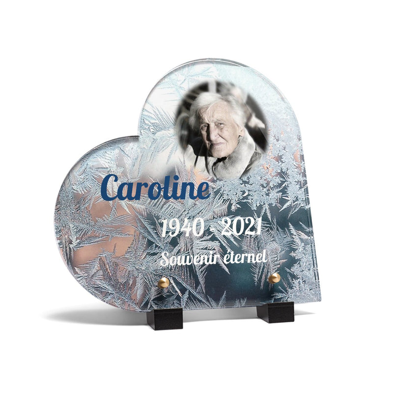 Plaque funéraire flocon-de-neige-forme-coeur 10 Plaquedeces.fr
