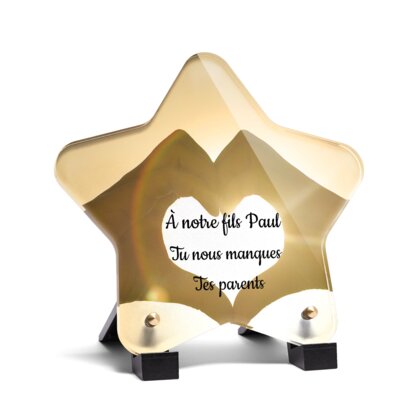 Plaque funéraire coucher-de-soleil-forme-etoile 17 Plaquedeces.fr

