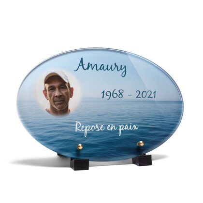 Plaque funéraire horizon-ocean-forme-ovale 16 Plaquedeces.fr
