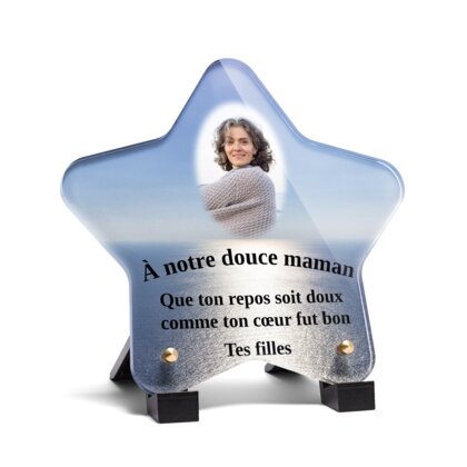 Plaque funéraire horizon-ocean-forme-etoile 19 Plaquedeces.fr
