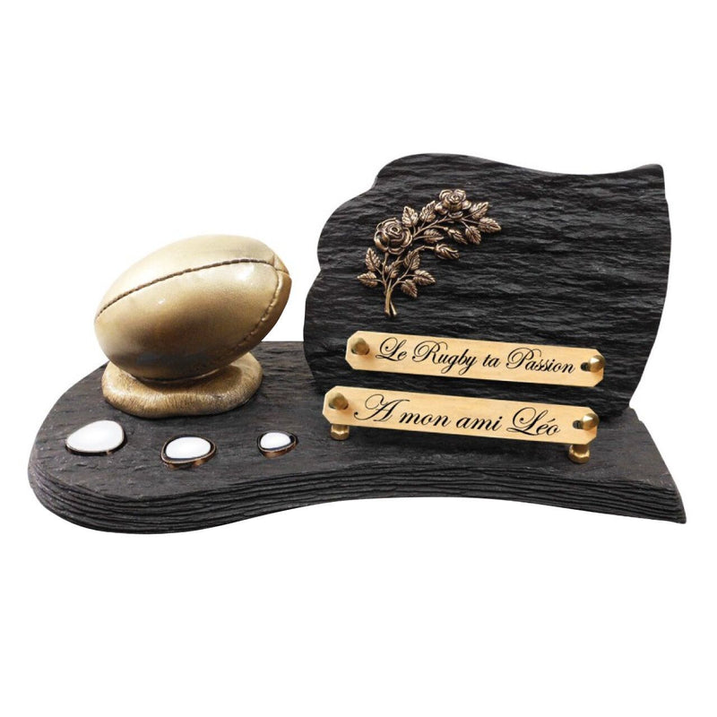 Plaque funéraire rugby 25 Plaquedeces.fr
