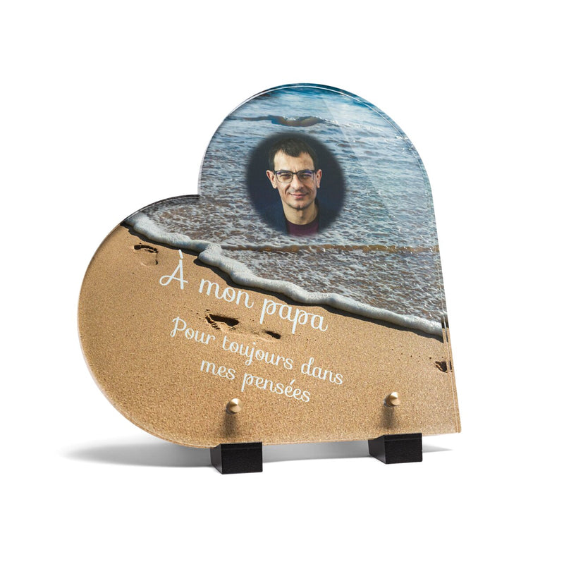 Plaque funéraire empreinte-sable-forme-coeur 1 Plaquedeces.fr
