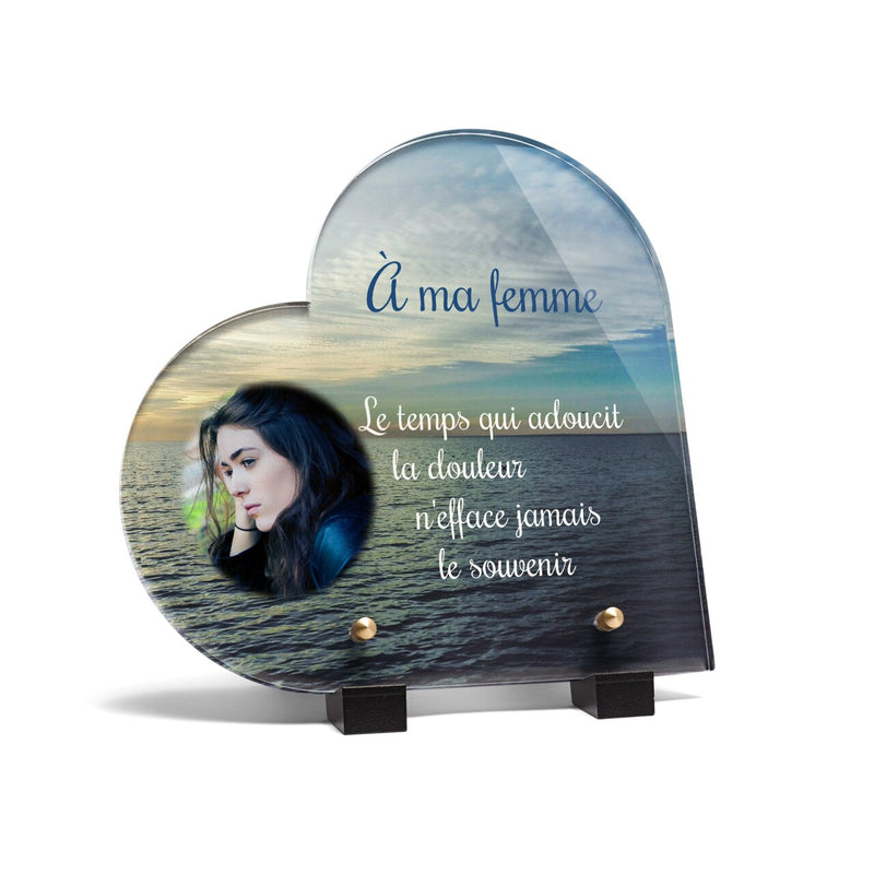 Plaque funéraire horizon-ocean-forme-coeur 18 Plaquedeces.fr

