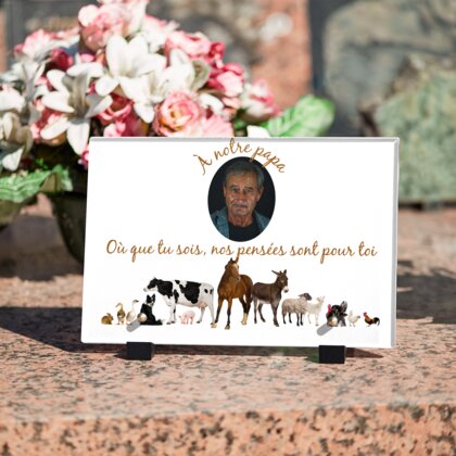 Plaque funéraire animaux-de-ferme 18 Plaquedeces.fr
