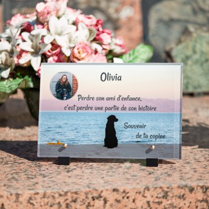 Plaque funéraire chien-noir-au-bord-de-mer 4 Plaquedeces.fr
