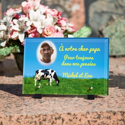 Plaque funéraire plaque-funeraire-vache 1 Plaquedeces.fr
