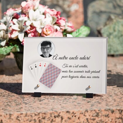 Plaque funéraire cartes-a-jouer 12 Plaquedeces.fr
