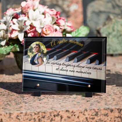 Plaque funéraire clavier-de-piano 26 Plaquedeces.fr
