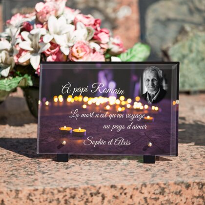Plaque funéraire bougies-sur-carte 5 Plaquedeces.fr
