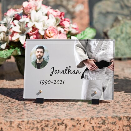 Plaque funéraire judoka 3 Plaquedeces.fr
