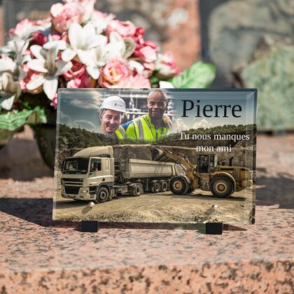 Plaque funéraire camion-chantier 6 Plaquedeces.fr
