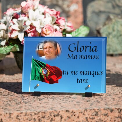 Plaque funéraire drapeau-portugal 24 Plaquedeces.fr
