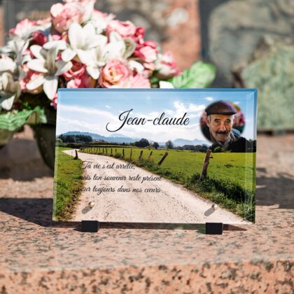 Plaque funéraire chemin-de-campagne 16 Plaquedeces.fr
