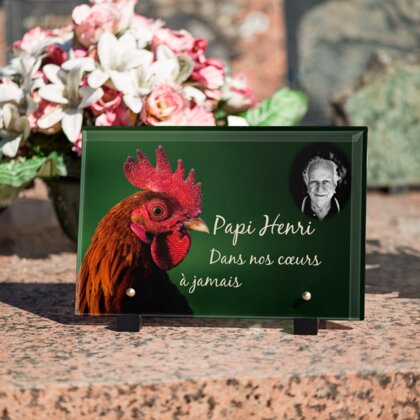 Plaque funéraire plaque-funeraire-coq 13 Plaquedeces.fr
