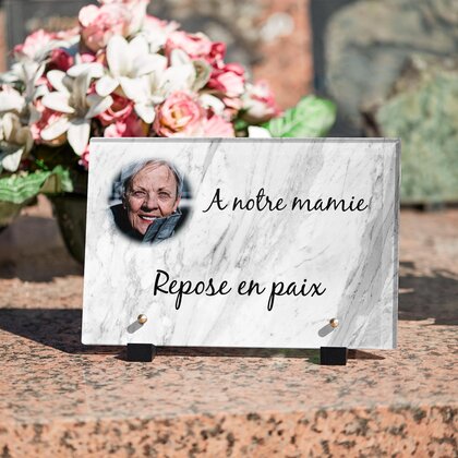 Plaque funéraire marbre 2 Plaquedeces.fr
