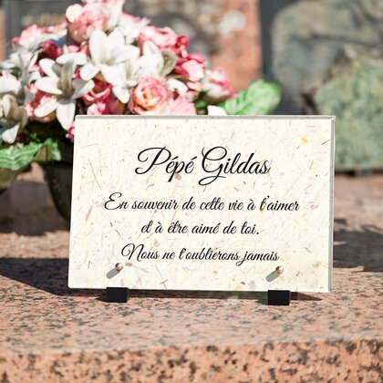 Plaque funéraire papier-recycle 3 Plaquedeces.fr
