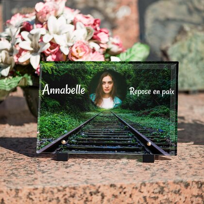 Plaque funéraire rail-de-trains 23 Plaquedeces.fr

