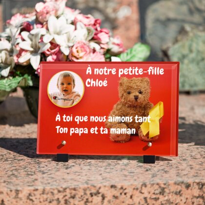 Plaque funéraire plaque-funeraire-ourson 29 Plaquedeces.fr

