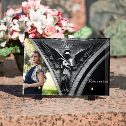 Plaque funéraire ange-du-sacre-coeur 25 Plaquedeces.fr
