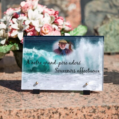 Plaque funéraire vague-ocean 28 Plaquedeces.fr
