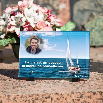 Plaque funéraire voilier 28 Plaquedeces.fr
