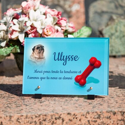 Plaque funéraire os-pour-chien 30 Plaquedeces.fr
