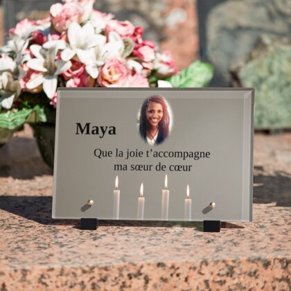 Plaque funéraire bougies-minimalistes 20 Plaquedeces.fr
