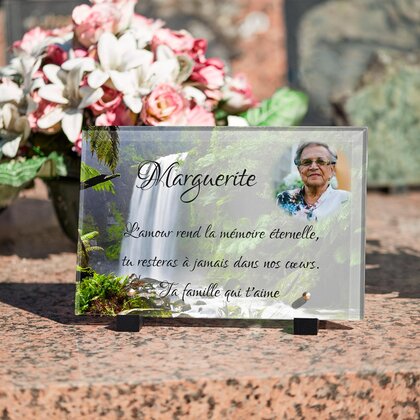 Plaque funéraire cascade 4 Plaquedeces.fr
