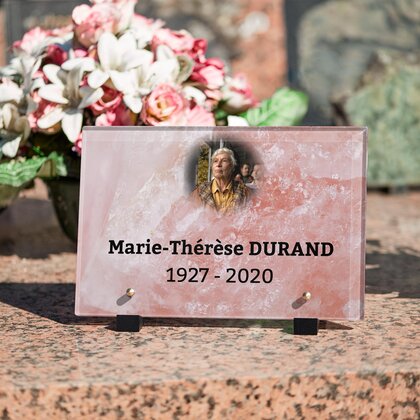 Plaque funéraire marbre-rose 18 Plaquedeces.fr
