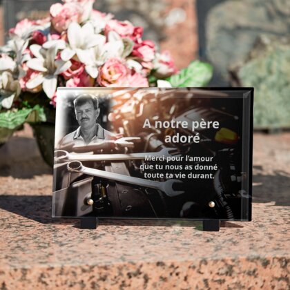 Plaque funéraire garagiste-avec-outils-mecaniques 18 Plaquedeces.fr
