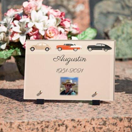 Plaque funéraire vintage-cars 7 Plaquedeces.fr
