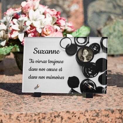 Plaque funéraire photographe-lens 27 Plaquedeces.fr
