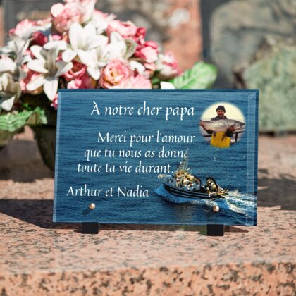 Plaque funéraire plaque-funeraire-chalutier 27 Plaquedeces.fr
