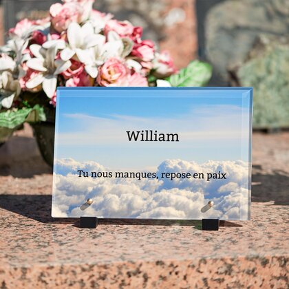 Plaque funéraire au-dessus-des-nuages 1 Plaquedeces.fr
