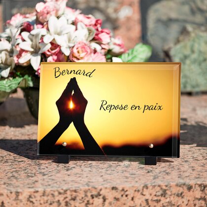 Plaque funéraire priere-au-ciel 26 Plaquedeces.fr
