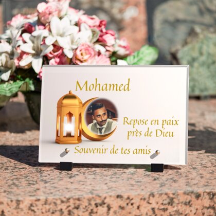 Plaque funéraire lanterne-musulman 10 Plaquedeces.fr
